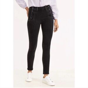 Loft Admiral High-Rise Skinny Jeans in Faded Black size 27 size 4